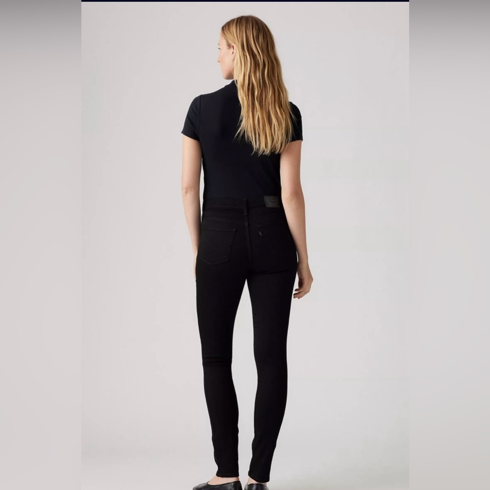 Levi 311 Women's Shaping Skinny Black Stretch Jeans Size 32 - Picture 4 of 15